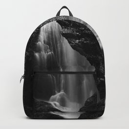 Black and white waterfall long exposure Backpack