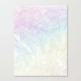 Minimal Colorful Line Art Canvas Print