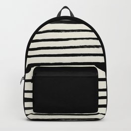 Black x Stripes Backpack | Kid, Ink, Blackandwhite, Modern, Watercolor, Black And White, Minimal, Colorblock, Painting, Stripes 