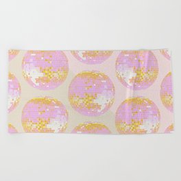 Disco Ball – Peach Beach Towel