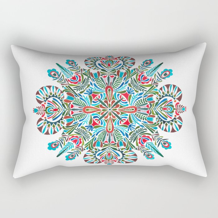 The middle of the Earth mandala Rectangular Pillow