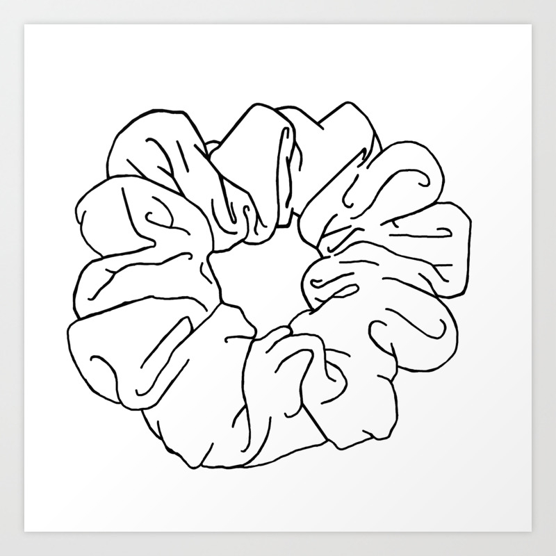 White Scrunchie Art Print By Chic Matt Society6