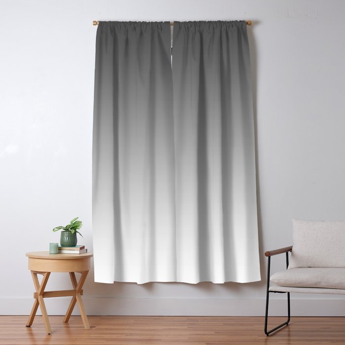 Gray Light Ombre Blackout Curtain By Rafaelbranco Society6