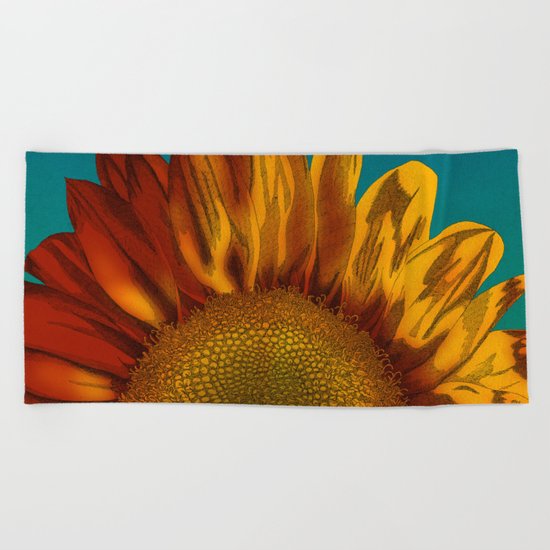 A Sunflower Beach Towel