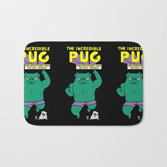 The Incredible Pug Bath Mat