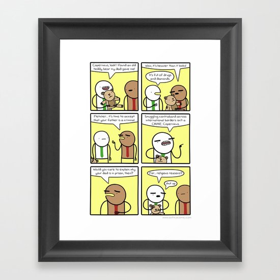 Antics #345 - family matters Framed Art Print