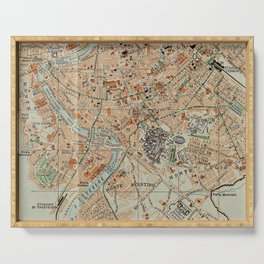 Vintage Map of Rome Italy (1911) Serving Tray
