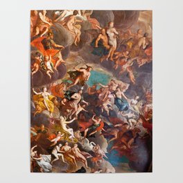 Greek Gods Fresco Painting Chatsworth House  Poster