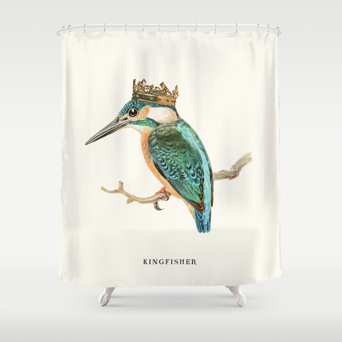 Kingfisher Vintage Shower Curtain