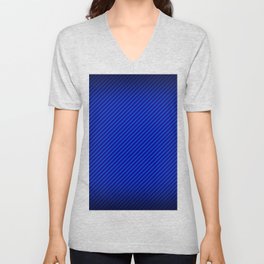 Blue Canva V Neck T Shirt