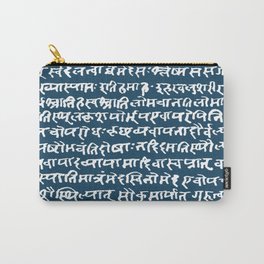 Sanskrit // Blue Stone Carry-All Pouch | India, Scripture, Liturgy, Jainism, Buddhism, Philosophy, Southasia, Blue, Hinduism, Photo 