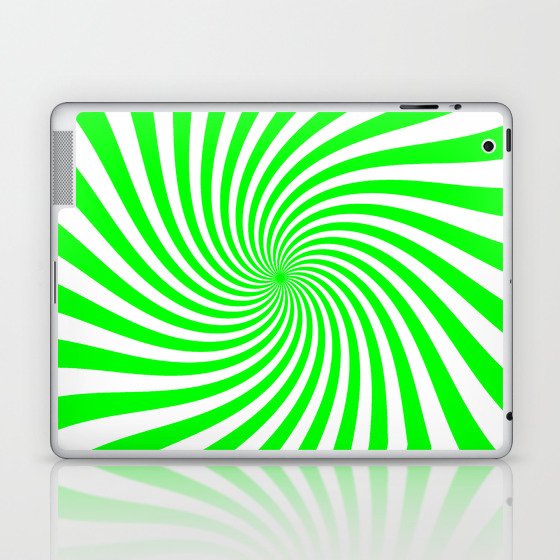 Swirl (Green/White) Laptop & iPad Skin