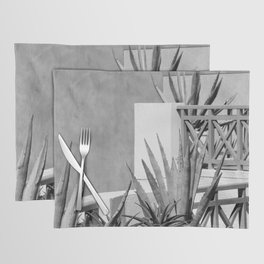 Santorini Agave Dream in BW #1 #wall #decor #art #society6 Placemat