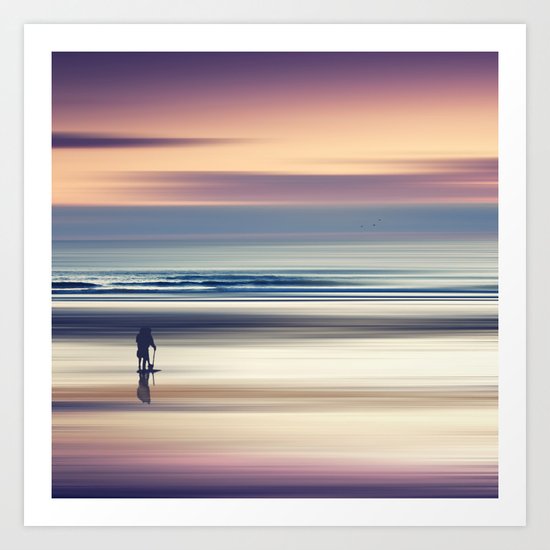 Sharing the Magic - abstract seascape at sunset Art Print