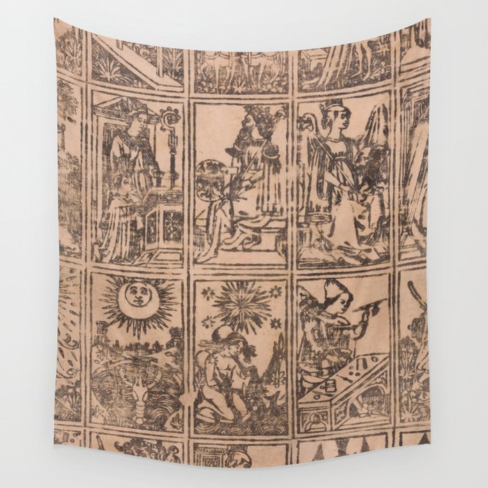 1500 Italian Tarot Cards Wall Tapestry by Fine Arts Society6