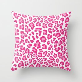 Pink Cheetah Print  Throw Pillow