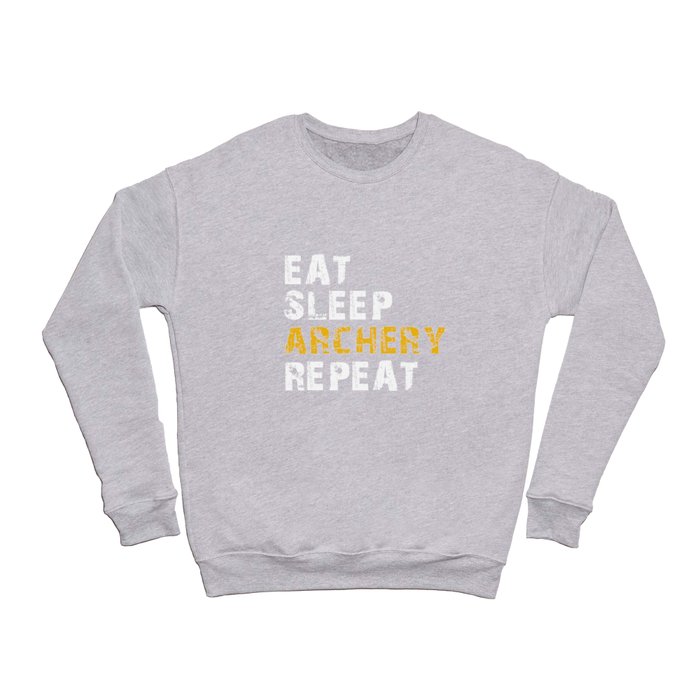 eat sleep archery repeat Crewneck Sweatshirt