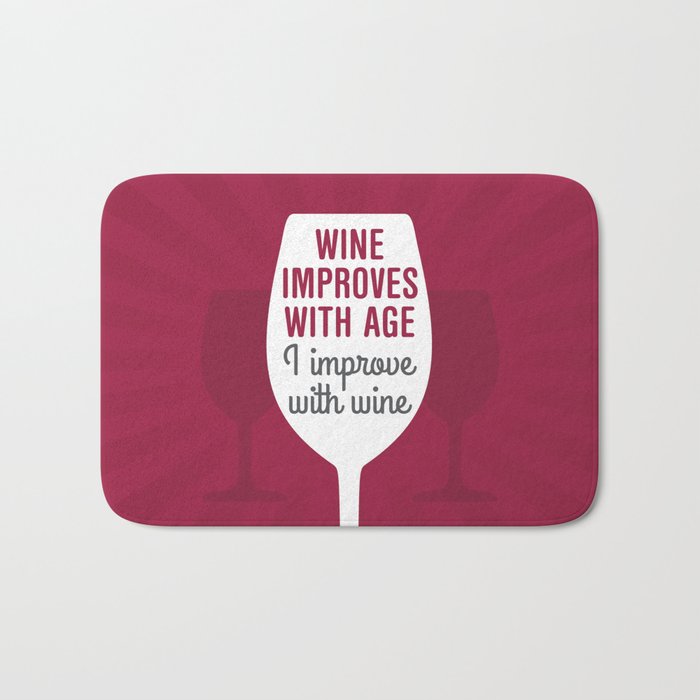 Wine Improves With Age Bath Mat