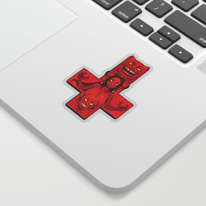 Devils Red Sticker