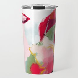 abstract floral bloom Travel Mug