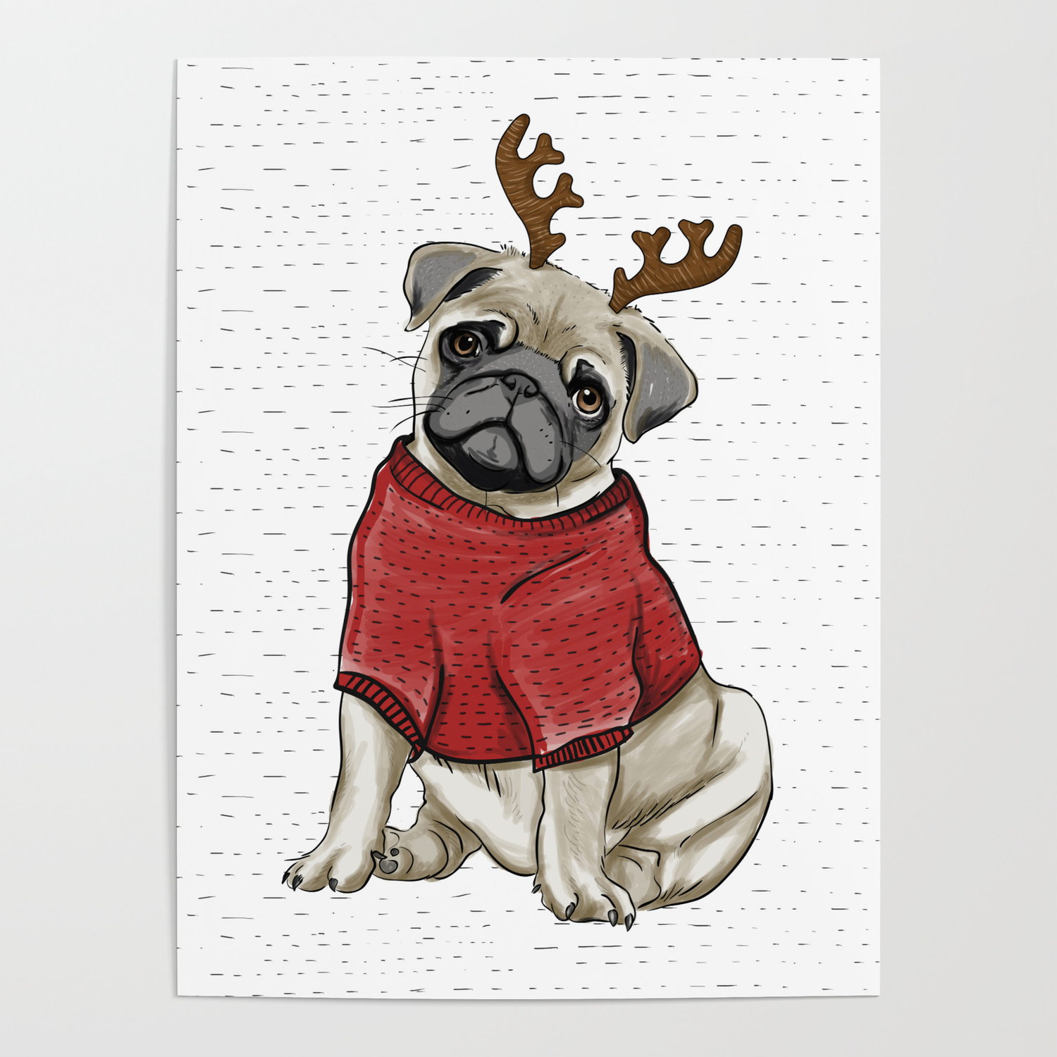 The Pug Who Wanted to Be A Reindeer