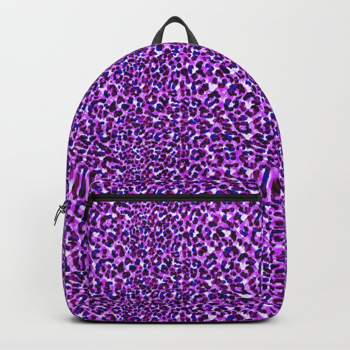 Purple Leopard Backpack