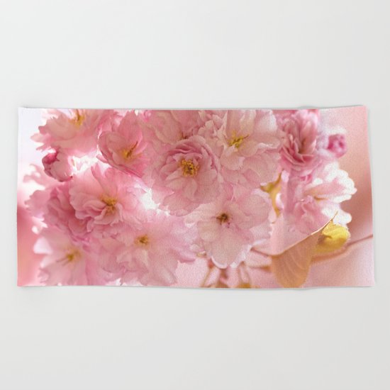 Sakura - Cherryblossom - Cherry blossom - Pink flowers on #Society6 Beach Towel