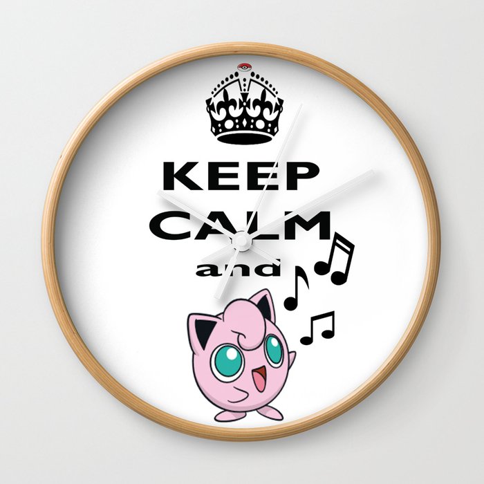 Keep Calm and Sing Jiggly Tune Wall Clock