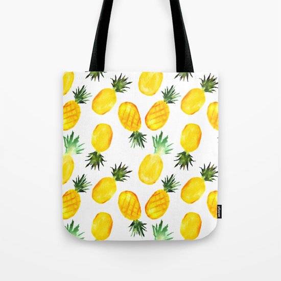 Pineapple vibes || watercolor Tote Bag