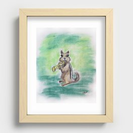 Chippy plays the trumpet Recessed Framed Print