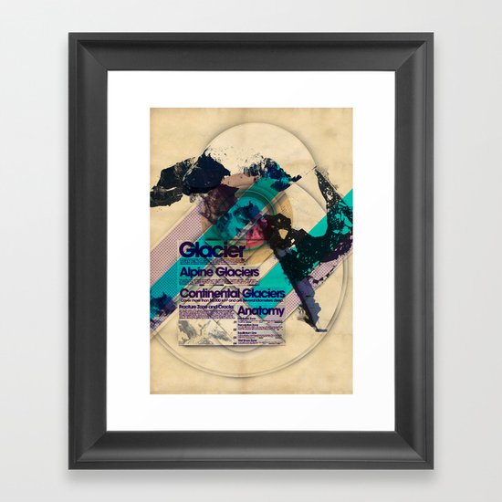 Glaciers - Exploration #4 Framed Art Print