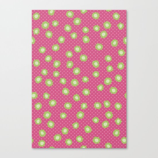 Pop Flowers florettes pink Canvas Print