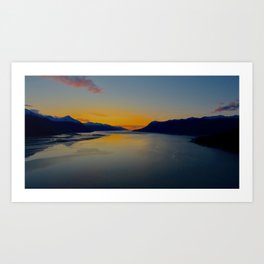 Spectacular Alaskan sunset on the Turn Again Arm Art Print