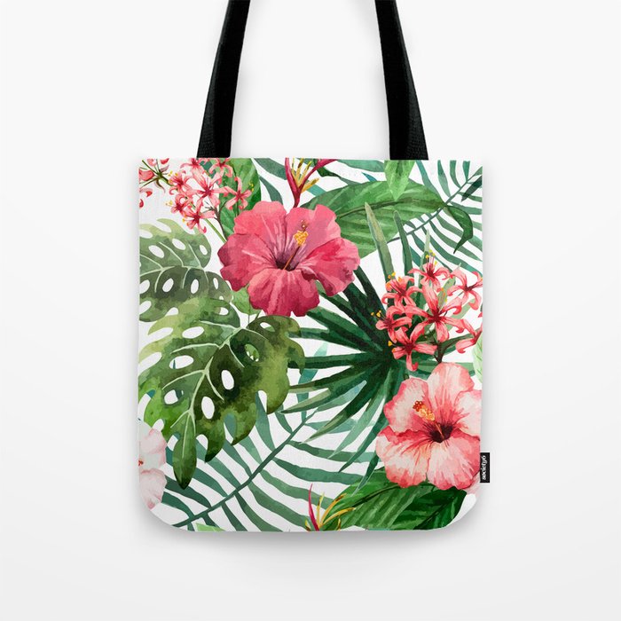 tropical hibiscus Tote Bag