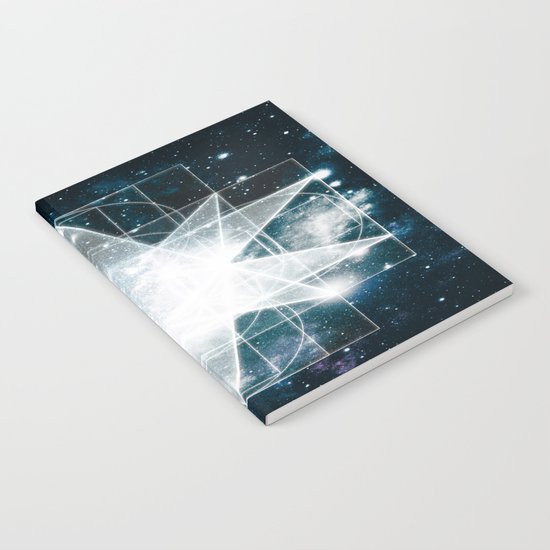 Sacred Geometry : Teal Galaxy Notebook