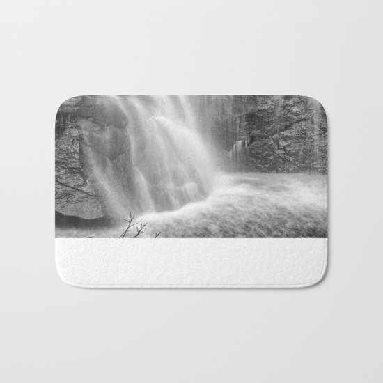 Mountains water. Monochrome. Bath Mat