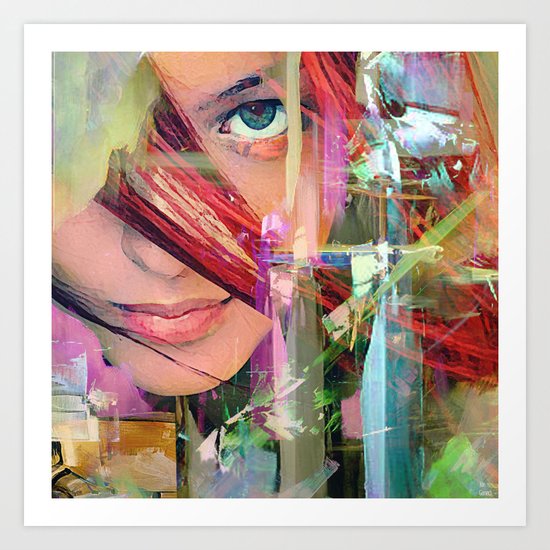 Abstract girl Art Print