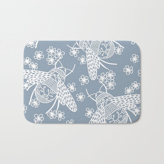Papercut Bees Bath Mat