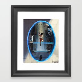 Portal 2 Poster Illustration Framed Art Print