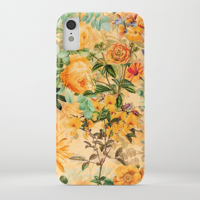 Vintage & Shabby Chic -  Sunny Gold Botanical Flowers Summer Day iPhone Case