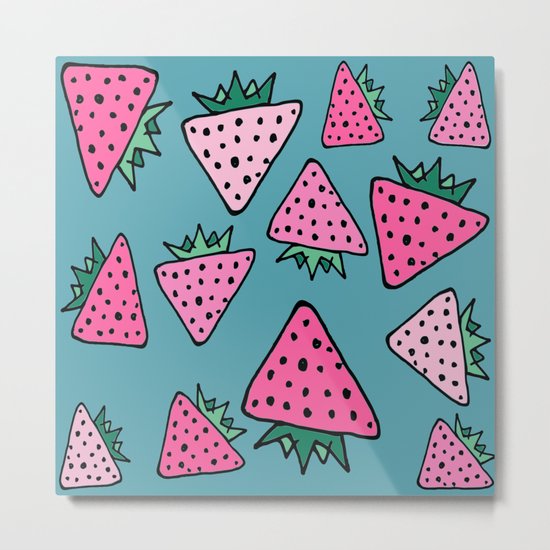 strawberry blue Metal Print