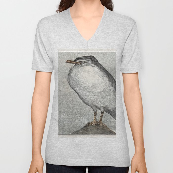 Sleeping Seagull V Neck T Shirt