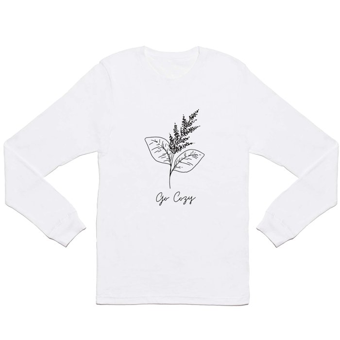 Go Cozy Lavender Logo Long Sleeve T Shirt