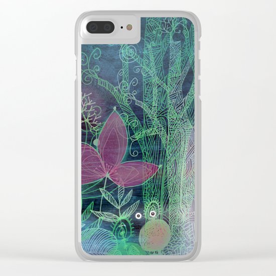 misty forest Clear iPhone Case