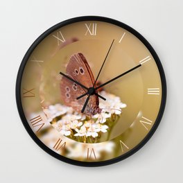 Aphantopus hyperantus butterfly Wall Clock
