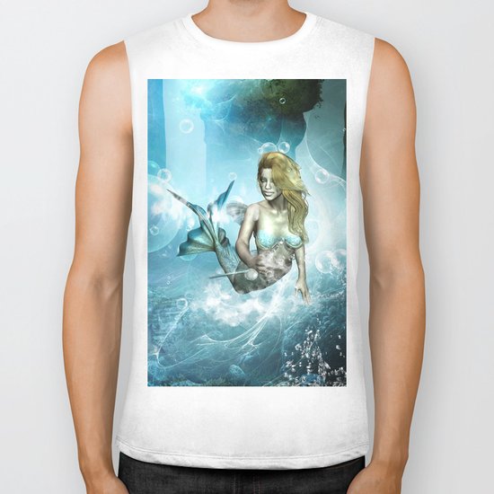 Beautiful mermaid Biker Tank