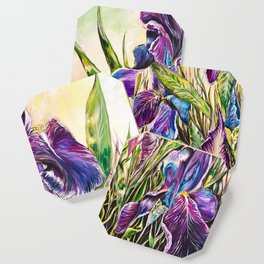 Purple Irises Coaster