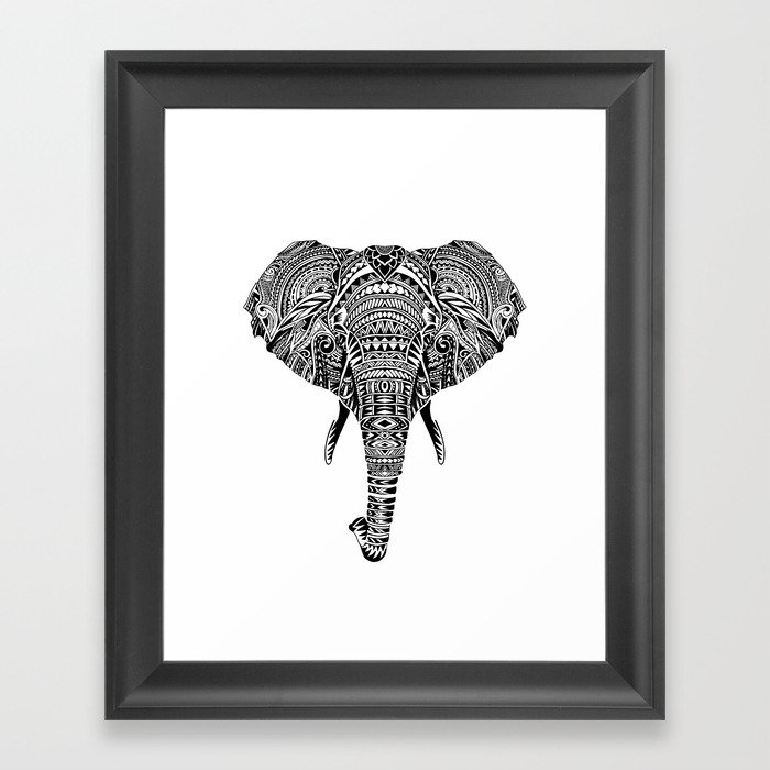 Polynesian Elephant Framed Art Print