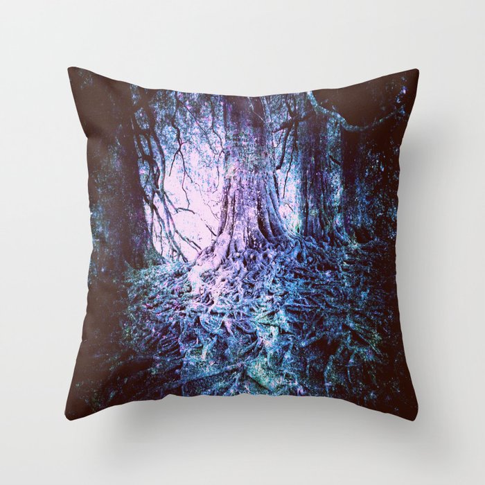 The Wishing Tree : Aqua Lavender Throw Pillow