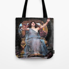 John William Waterhouse (British, 1849-1917) - Title: Circe Offering the Cup to Ulysses - Date: 1891 - Style: Romanticism, Pre-Raphaelites - Genre: Mythological, Literary painting (Odyssey) - Oil on canvas - Digitally Enhanced Version (2000dpi) - Tote Bag